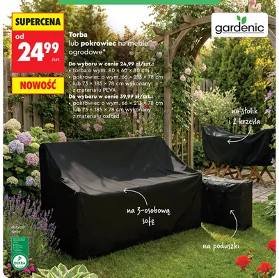 Torba na meble ogrodowe Gardenic 80x60x30cm promocja w Biedronka