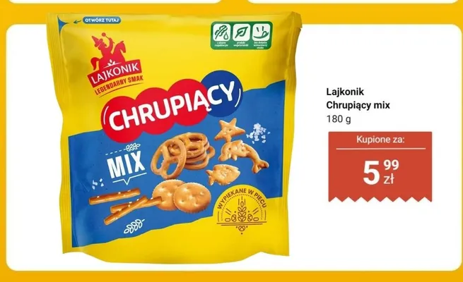 Chrupiący mix Lajkonik promocja w Dino