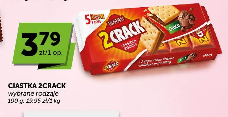 Ciastka 2Crack Roshen promocja w ABC