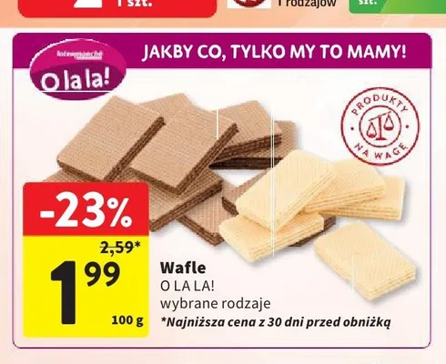 Wafle O LA LA! promocja w Intermarche