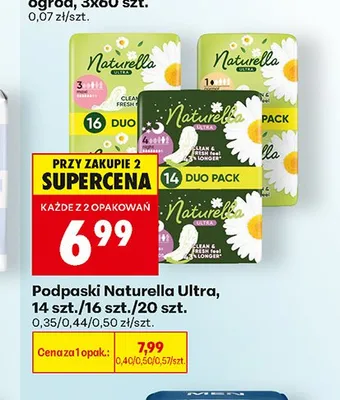 Podpaski Naturella Ultra promocja w Biedronka