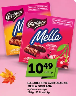 Galaretki w czekoladzie Mella Goplana promocja w Euro Sklep