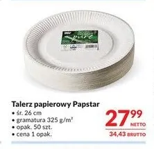 Talerz papierowy Papstar śr. 26 cm promocja w Makro