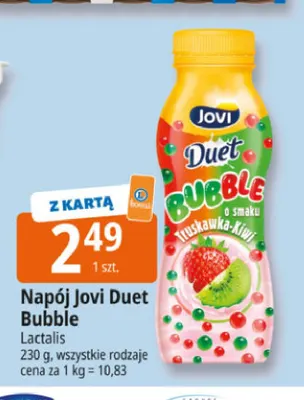 Napój Jovi Duet Bubble Lactalis promocja w Leclerc