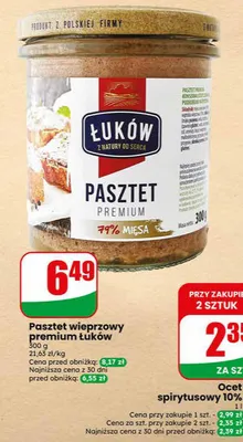 Pasztet wieprzowy premium Łuków promocja w Dino