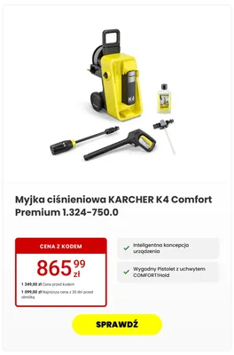 Myjka ciśnieniowa KARCHER K4 Comfort Premium promocja w Media Expert