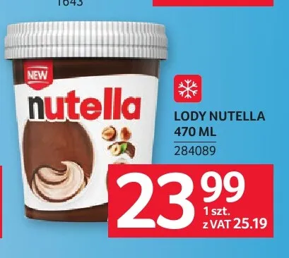 Lody Nutella promocja w Selgros