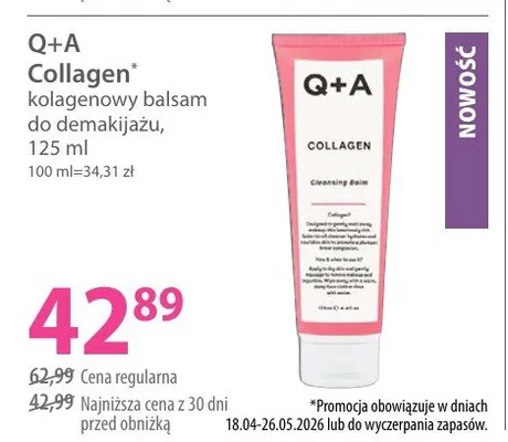 Kolagenowy balsam do demakijażu promocja w Hebe