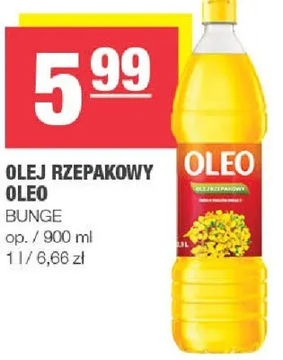 Olej rzepakowy Oleo promocja w SPAR