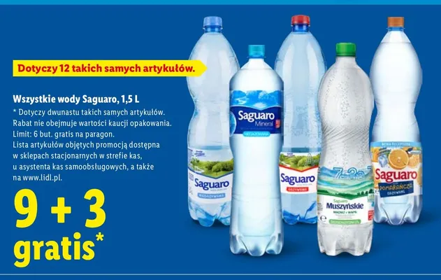 Woda Saguaro promocja w Lidl