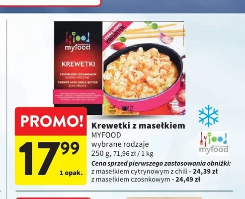 Krewetki z masełkiem cytrynowym z chili Myfood promocja w Intermarche