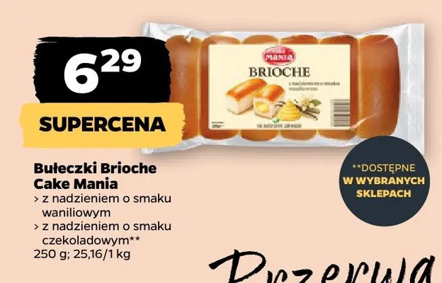 Bułeczki Brioche z nadzieniem o smaku czekoladowym Cake Mania promocja w Netto
