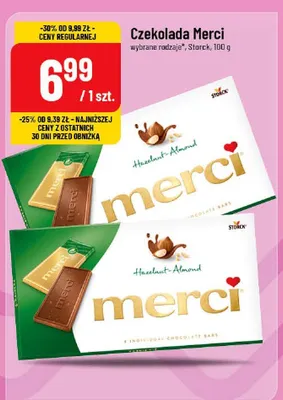 Czekolada Merci wybrane rodzaje promocja w POLOmarket