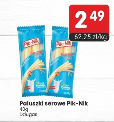 Paluszki serowe Pik-Nik Dziugas promocja w Market Point