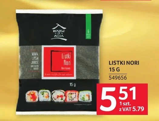 Listki Nori House of Asia promocja w Selgros