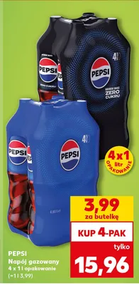 Napój gazowany Pepsi Zero Cukru 4-pak 1 l promocja w Kaufland