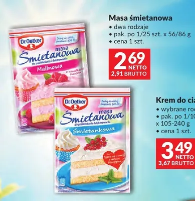 Masa śmietanowa Dr.Oetker promocja w Makro