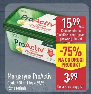 Margaryna ProActiv różne rodzaje promocja w Aldi