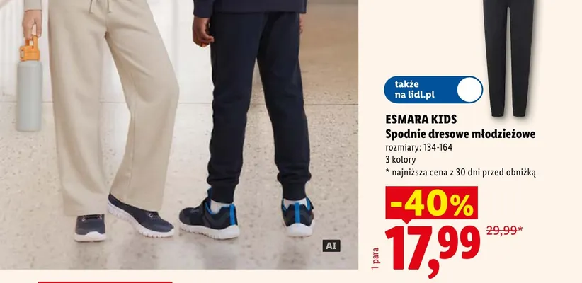 Spodnie dresowe młodzieżowe promocja w Lidl