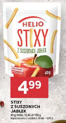 Stixy z suszonych jabłek Helio promocja w Stokrotka