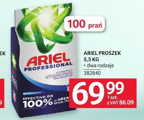 Proszek do prania Ariel Professional Color promocja w Selgros
