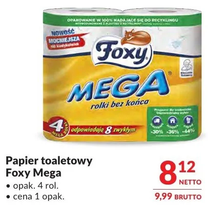 Papier toaletowy Foxy Mega promocja w Makro