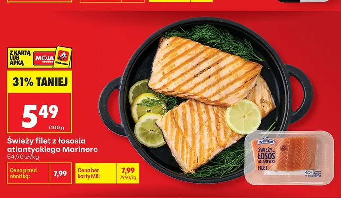 Świeży filet z łososia atlantyckiego Marinero promocja w Biedronka