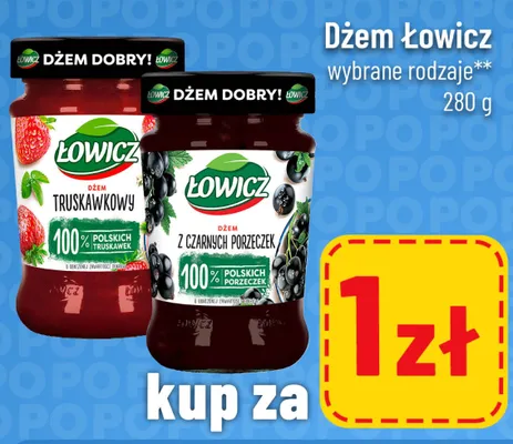 Dżem z czarnych porzeczek Łowicz promocja w POLOmarket