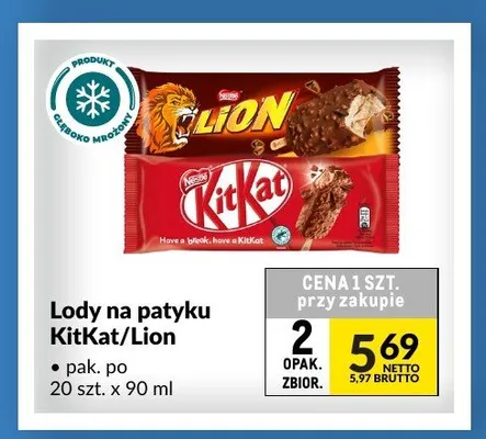 Lody na patyku Lion promocja w Makro