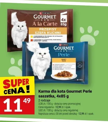 Karma dla kota Gourmet Perle saszetka 4-pak 85g promocja w Twój Market