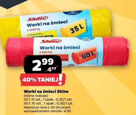 Worki na śmieci różne rodzaje promocja w Netto