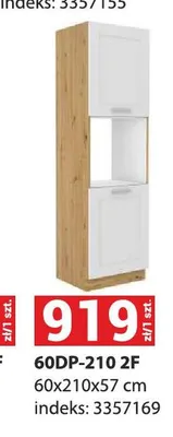 Szafka kuchenna Luna 60DP-210 2F 60x210x57cm promocja w Merkury Market