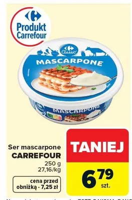 Ser mascarpone promocja w Carrefour