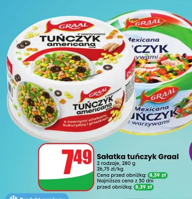 Sałatka tuńczyk mexicana Graal promocja w Dino