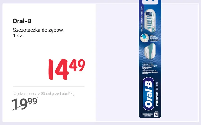 Szczoteczka do zębów Oral-B promocja w Rossmann