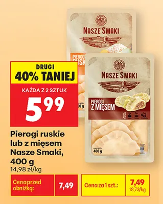 Pierogi z mięsem Nasze Smaki promocja w Biedronka
