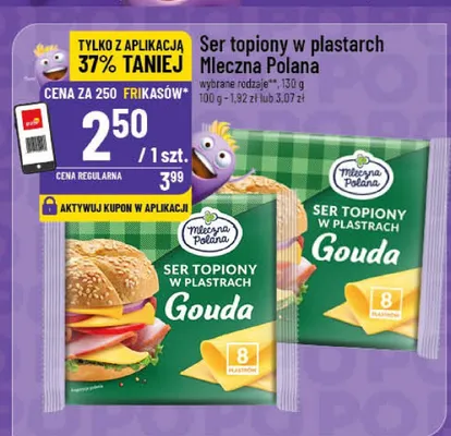 Ser topiony w plastrach Mleczna Polana Gouda promocja w POLOmarket