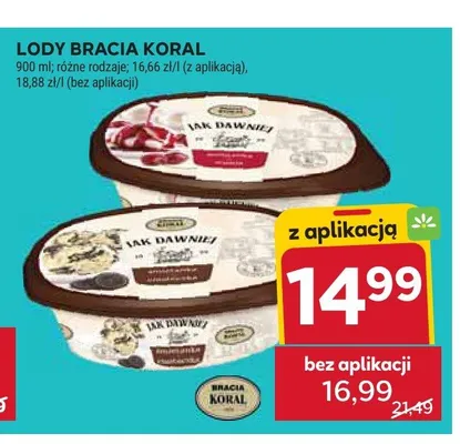 Lody Jak Dawniej Bracia Koral promocja w Stokrotka