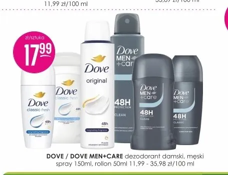 Dezodorant spray Dove promocja w Drogerie Jasmin