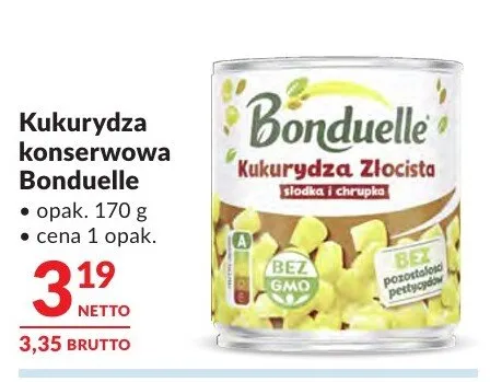 Kukurydza konserwowa Bonduelle promocja w Makro