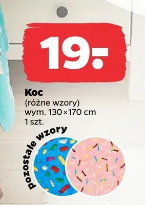 Koc wym. 130x170cm promocja w Netto