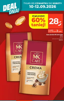 Kawa ziarnista MK Cafe Crema promocja w Dealz