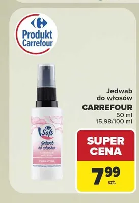 Jedwab do włosów Carrefour Soft promocja w Carrefour