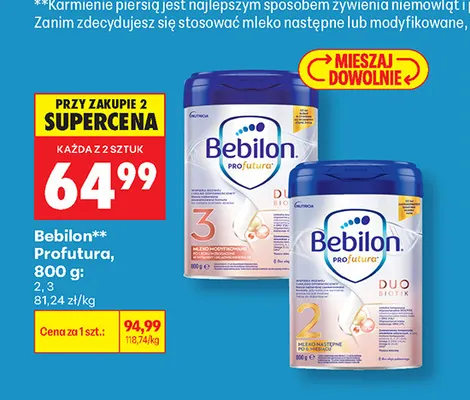 Mleko modyfikowane Bebilon Profutura 2 promocja w Biedronka