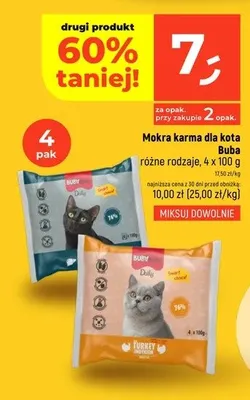 Mokra karma dla kota Buba promocja w Dealz