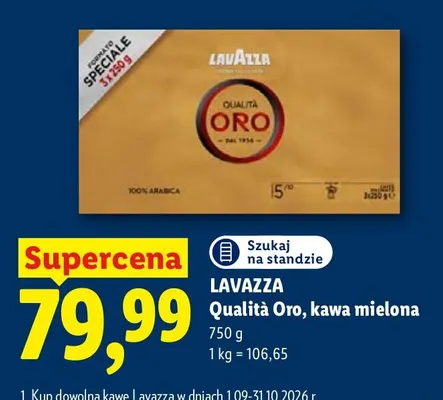 Kawa mielona Lavazza Qualità Oro promocja w Lidl