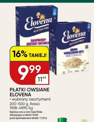 Płatki owsiane Elovena promocja w Chata Polska