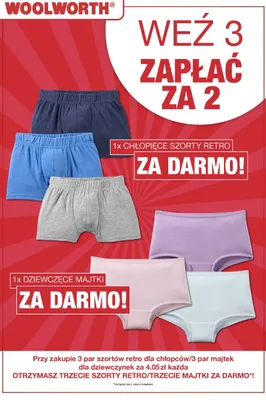 Majtki dziewczęce promocja w Woolworth