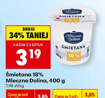 Śmietana 18% promocja w Biedronka