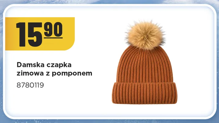 Damska czapka zimowa z pomponem promocja w MR. DIY